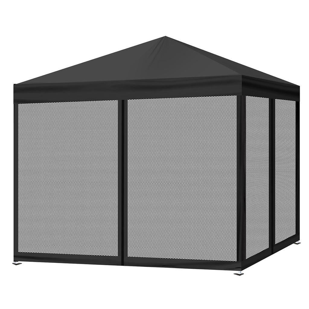 Mountview Gazebo Pop Up Marquee Outdoor Black-2018816886715846656