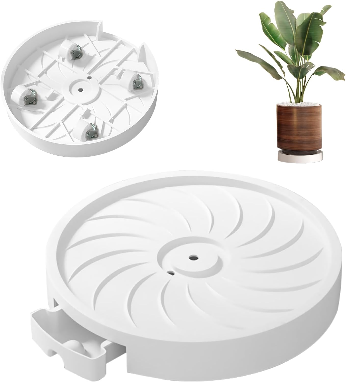CARLA HOME Rolling Plant Stand with 360° Wheels for Indoor Pots (26 cm)-2034461354777251840