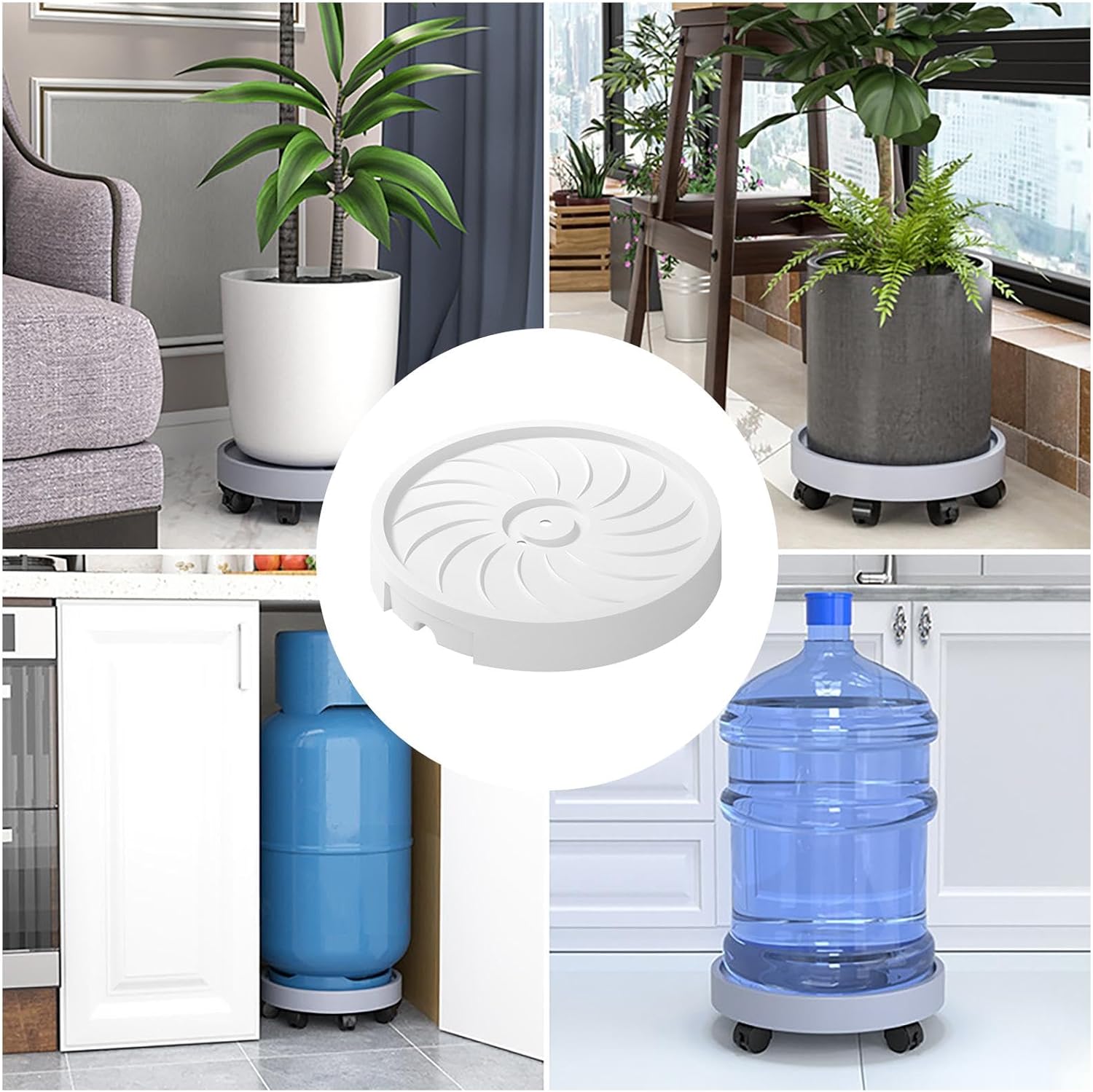 CARLA HOME Rolling Plant Stand with 360° Wheels for Indoor Pots (26 cm)-2034461354777251847