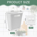 CARLA HOME 4-Pack Self-Adhesive Wall Storage Box for Cabinet Doors, Kitchen, Bathroom & Office-2034461359663616001