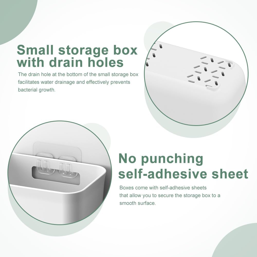 CARLA HOME 4-Pack Self-Adhesive Wall Storage Box for Cabinet Doors, Kitchen, Bathroom & Office-2034461359663616002
