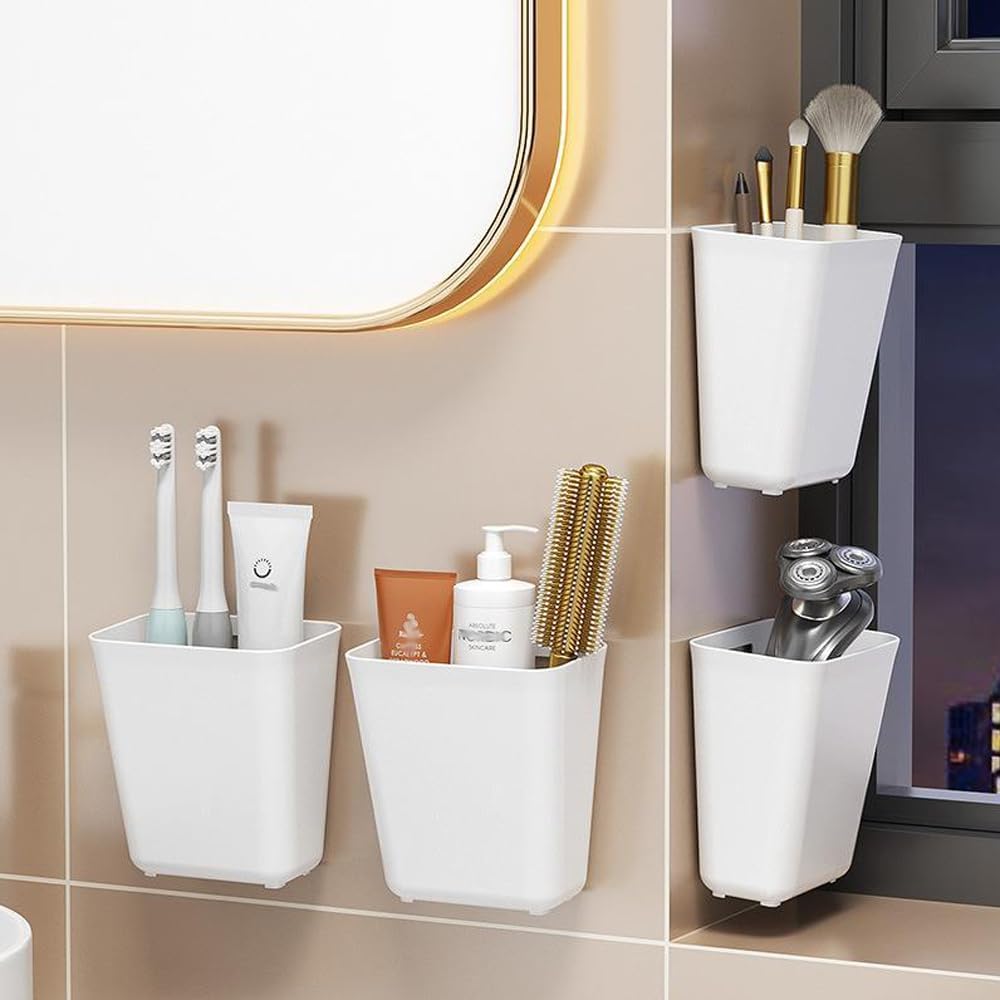 CARLA HOME 4-Pack Self-Adhesive Wall Storage Box for Cabinet Doors, Kitchen, Bathroom & Office-2034461359663616004