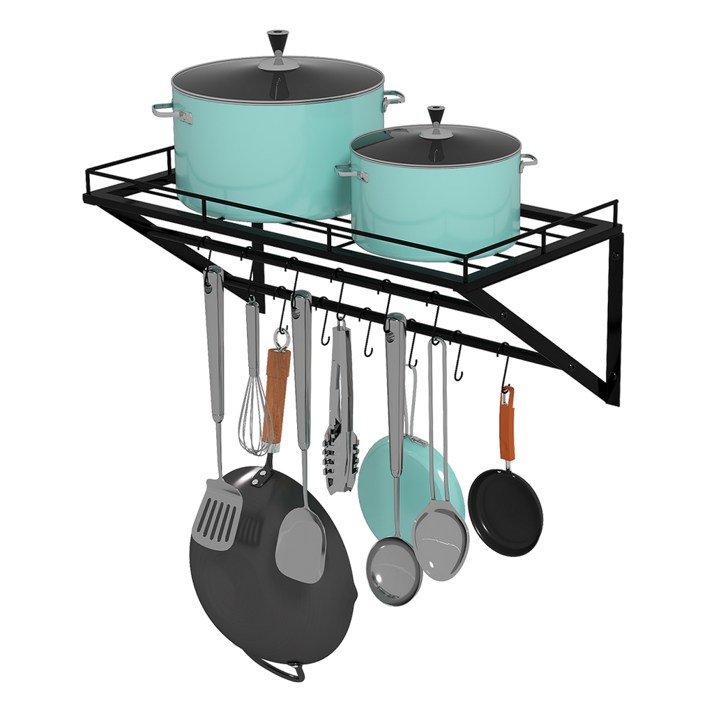 Toque Wall Mounted Pot Pan Rack Multipurpose  Holder-2011971113319534600