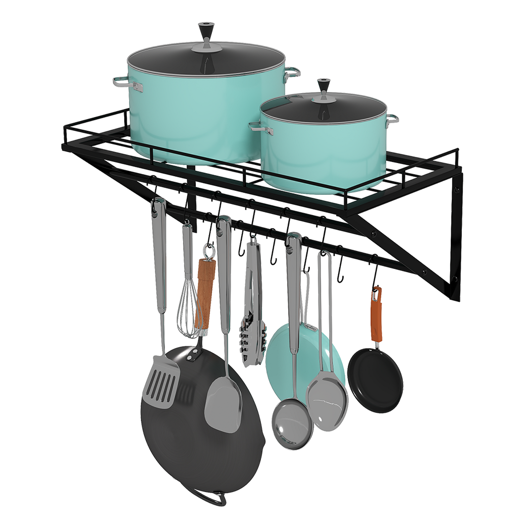 Toque Wall Mounted Pot Pan Rack Multipurpose  Holder-2011971113319534600