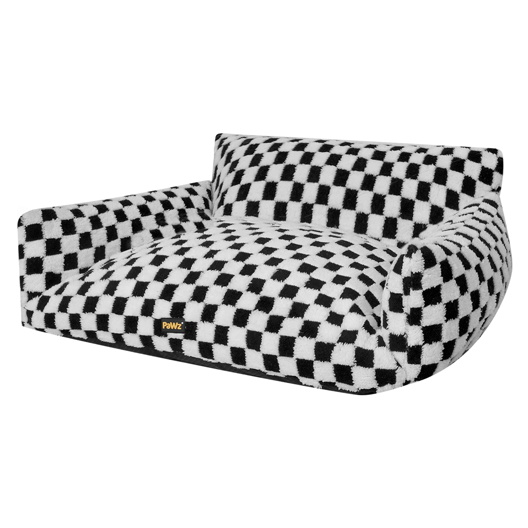 Pawz Pet Bed Plush Checkered Dog Bed Washable Cat Bed-2018816696277667841