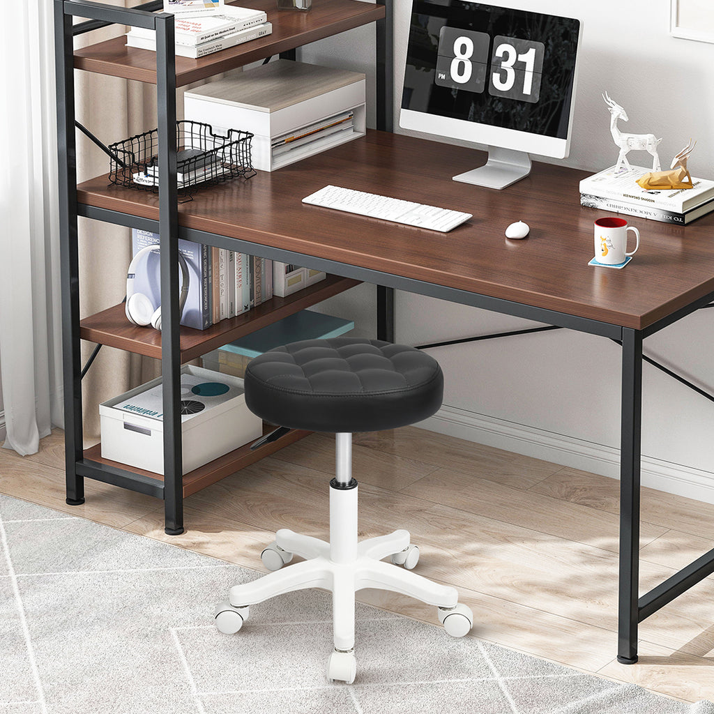 Levede 2x Rolling Bar Stool Swivel Salon SPA Chair Black-2018816822190673926
