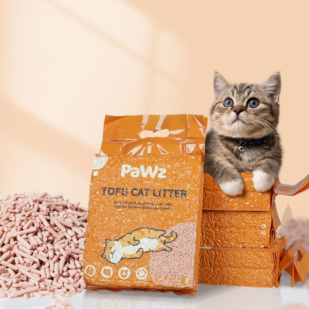 PaWz 2.5kg Tofu Cat Litter Clumping Peach-2018816692725092358