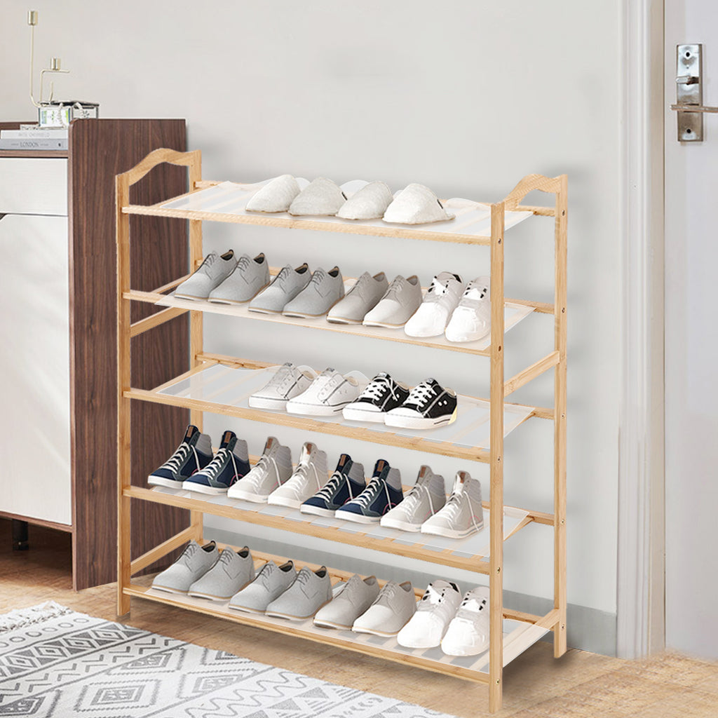 Levede Shoe Rack Bamboo Storage Wooden-2006733143142436871