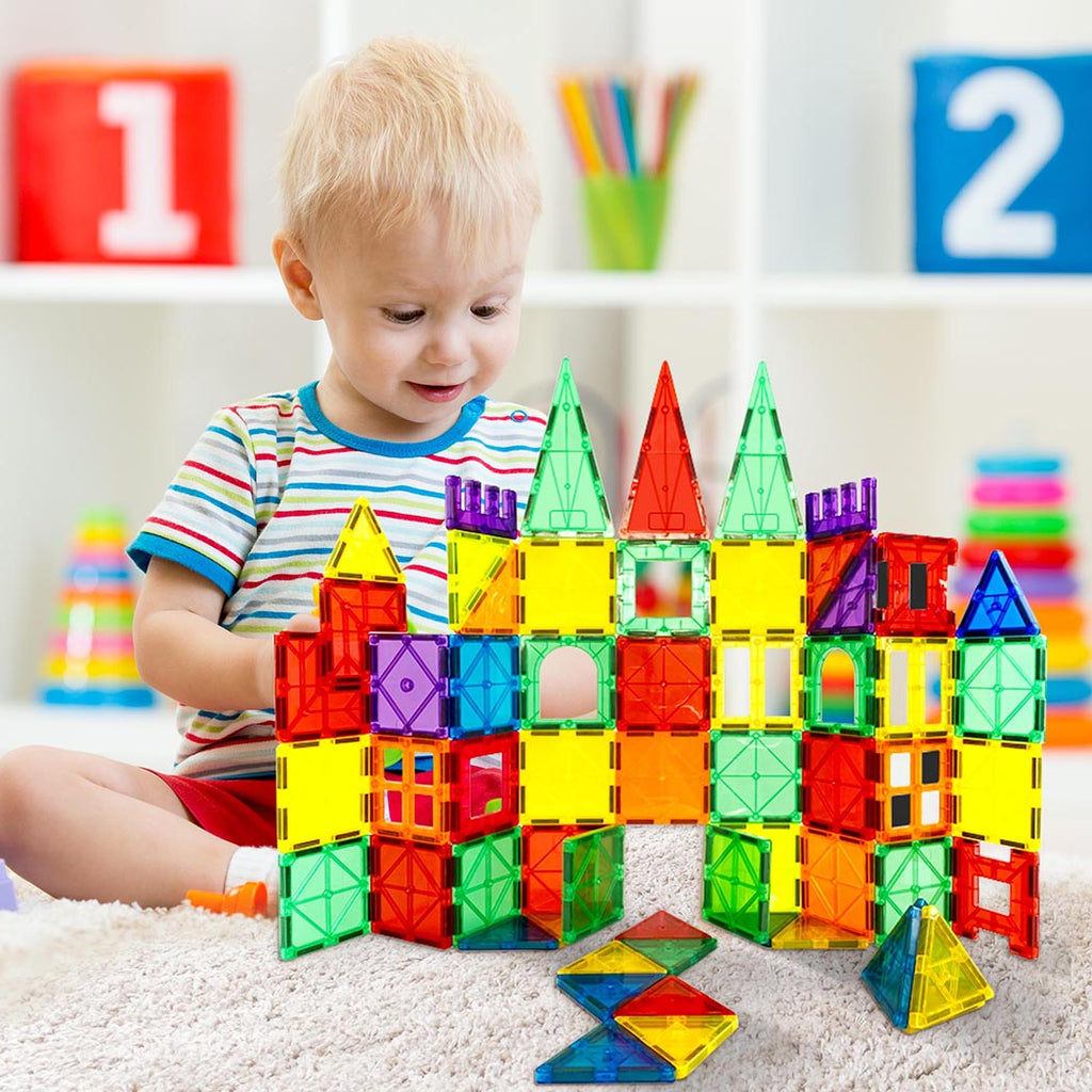 BoPeep Kids Magnetic Tiles Blocks Building-2029387266576748551