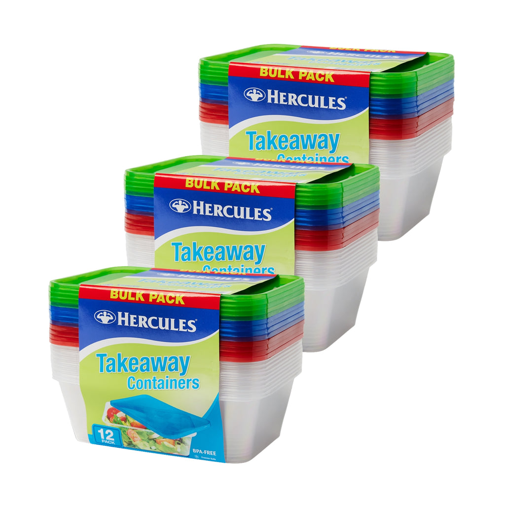 Hercules Takeaway Food Containers 12pk x 750ml x3-2017004939448029184