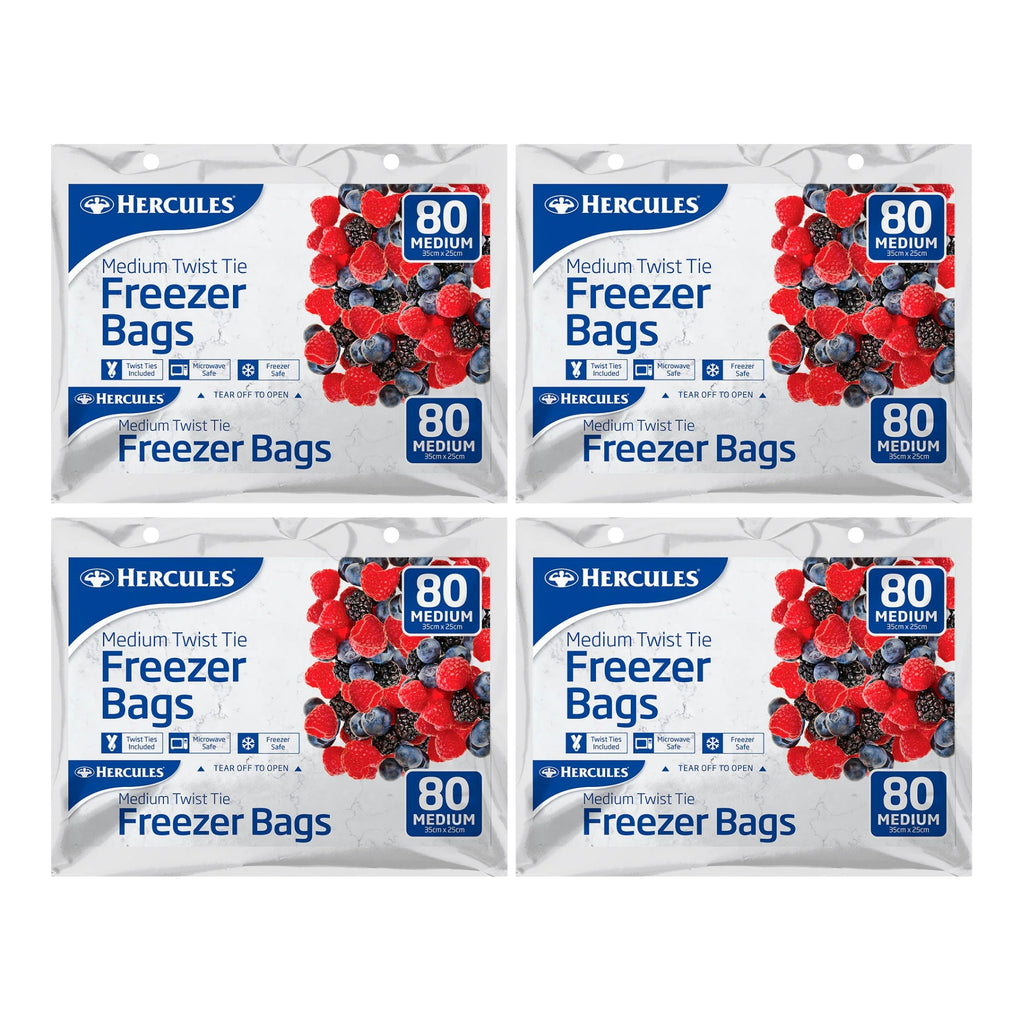 Hercules Tear-Off Freezer Bags Medium 80pk x4-2017004938093268992