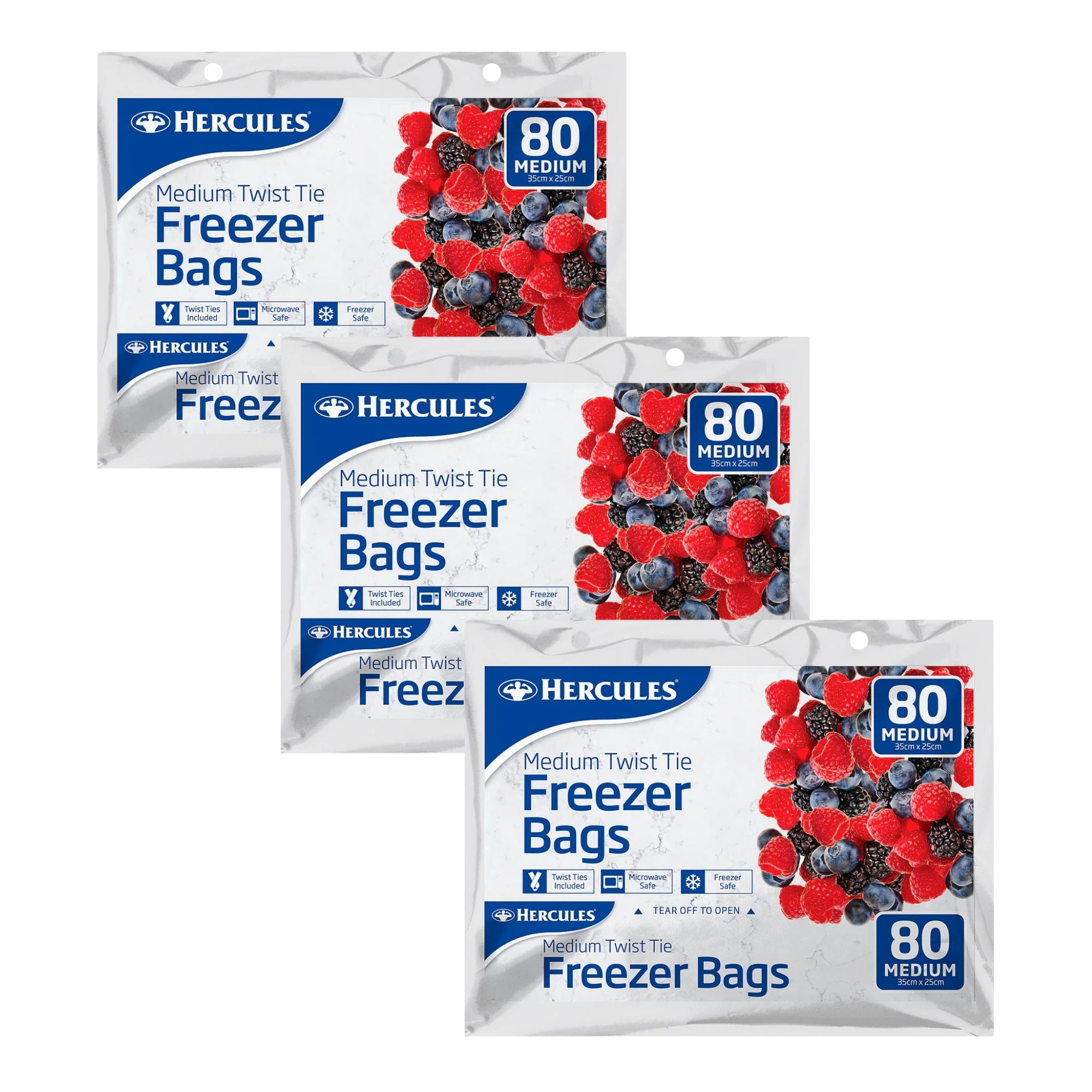 Hercules Tear-Off Freezer Bags Medium 80pk x3-2017004937921302528