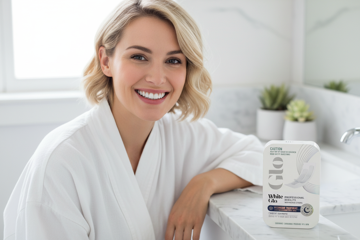 WhiteGlo Overnight Treatment Strips x4