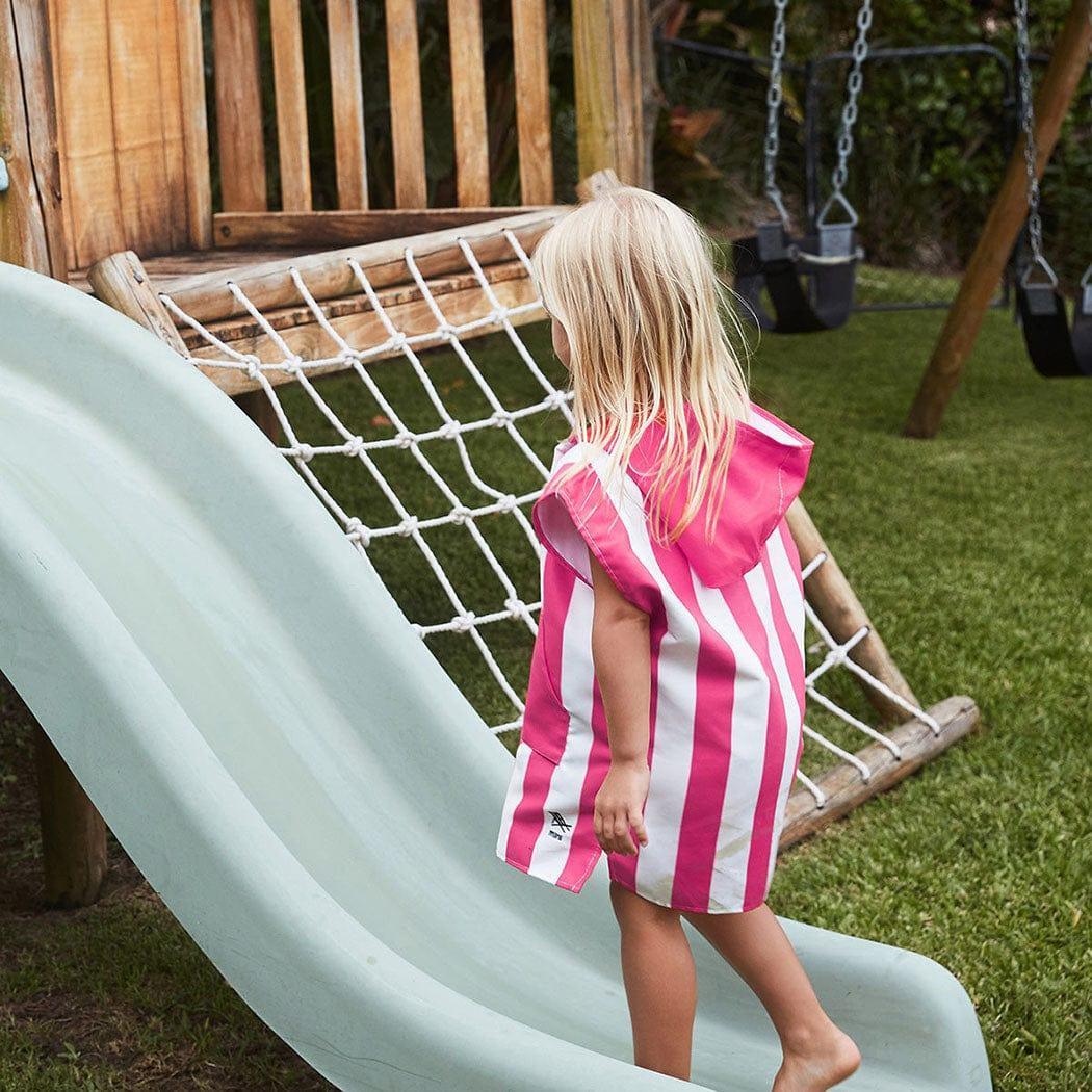 Dock & Bay KIDS Poncho Hooded Towel -Mini Cabana Collection-Phi Phi Pink S (4-7yrs)-2006732818260037634