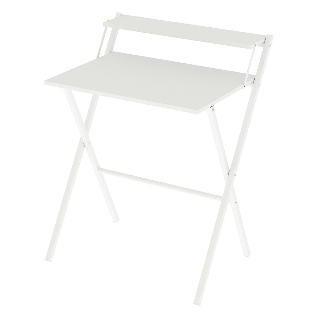 Levede Foldable Computer Desk Office Study Desk White-2011971108894543872