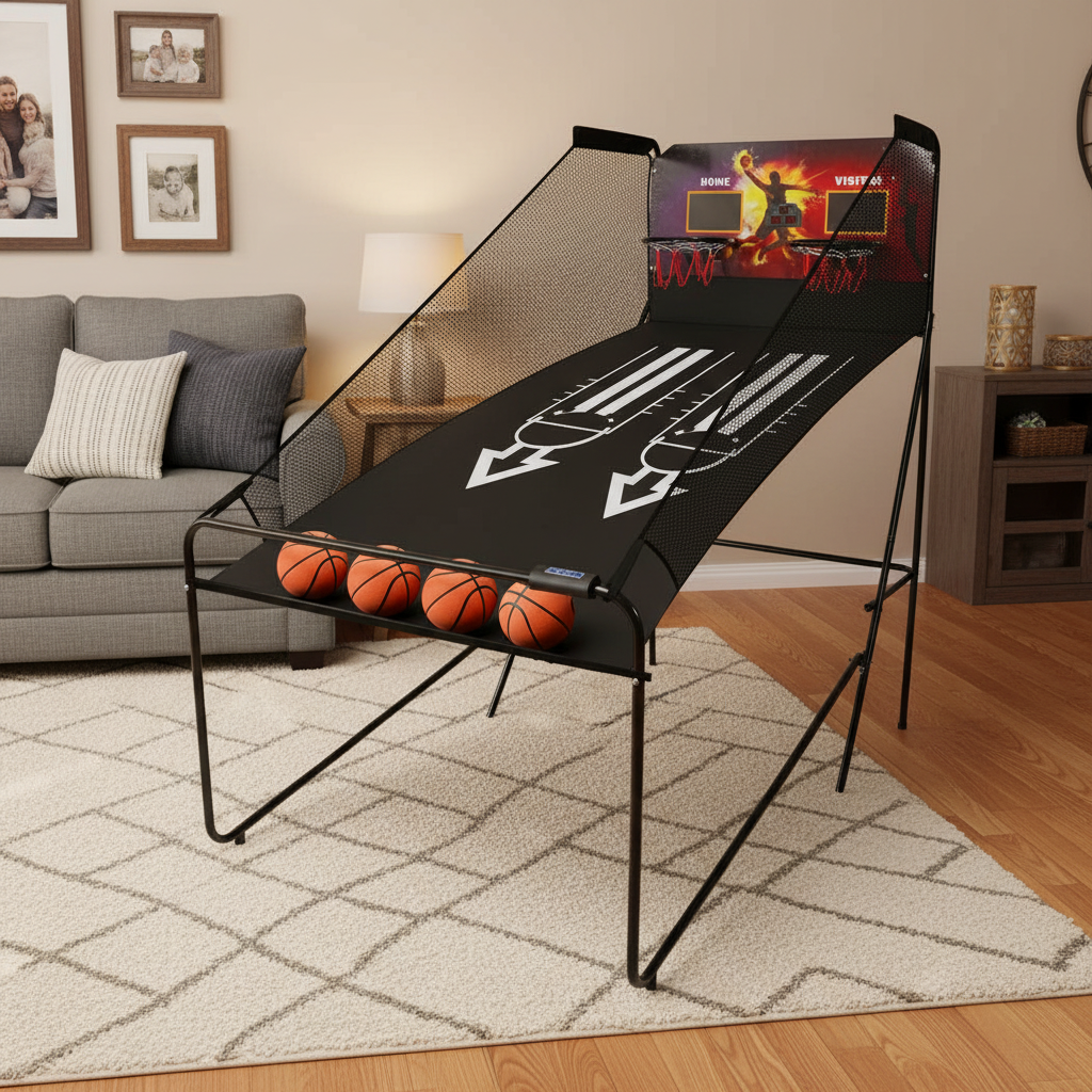 Electronic Basketball Arcade Game Dual Shot Machine LED Scoring Indoor Outdoor