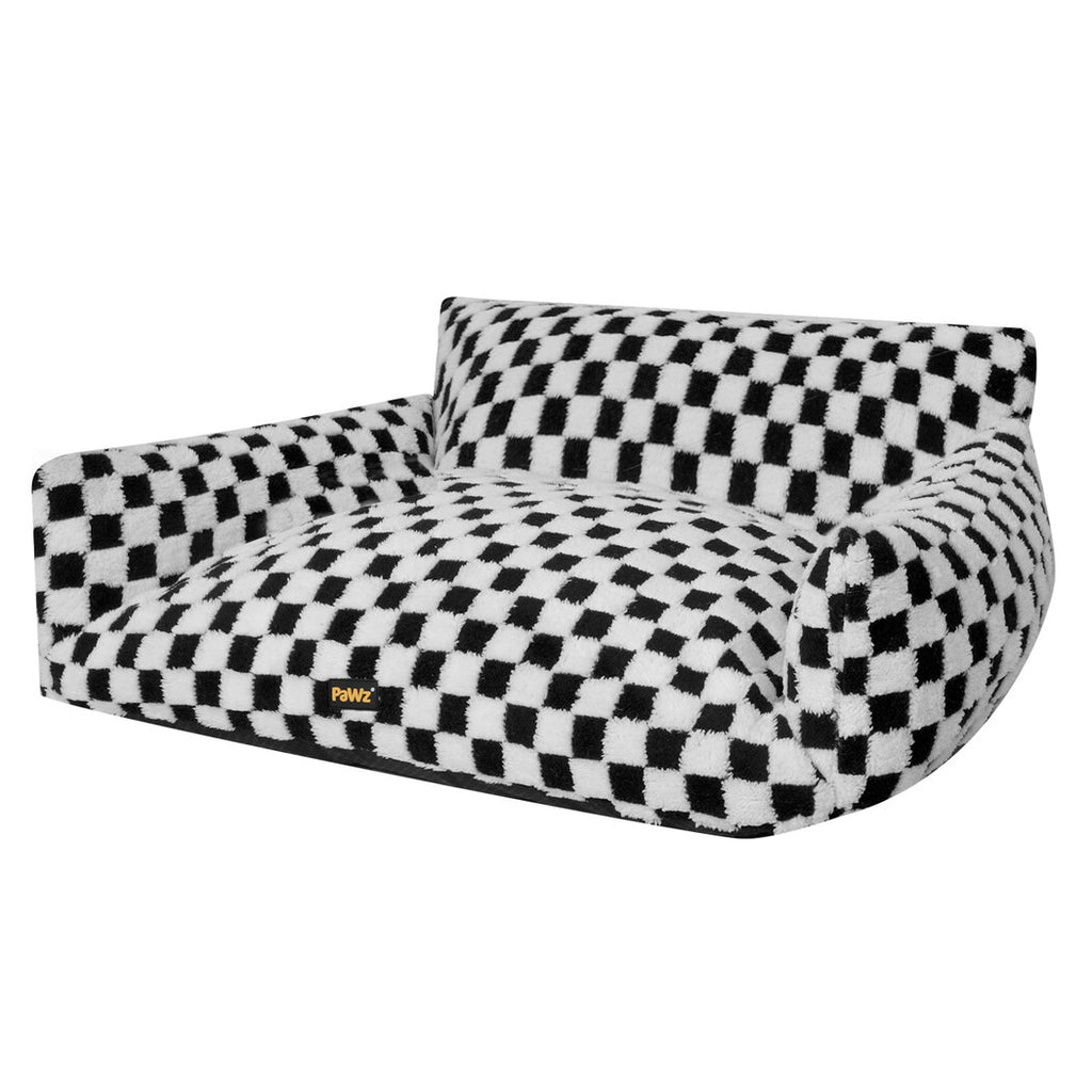 Pawz Pet Bed Plush Checkered Dog Bed Washable Cat Bed-2018816665319510016