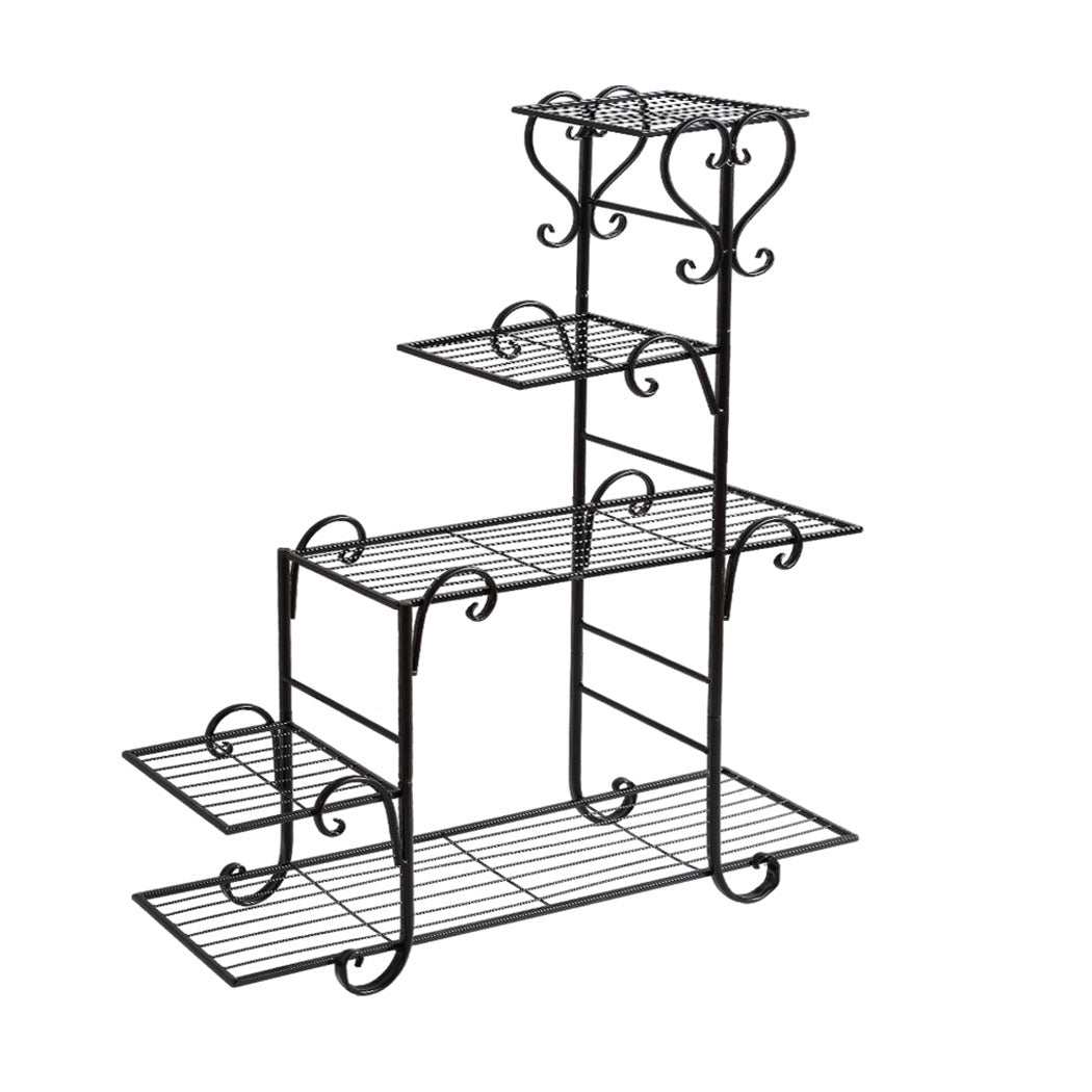 Levede Plant Stand Outdoor Indoor Metal Black-2018816719711244288