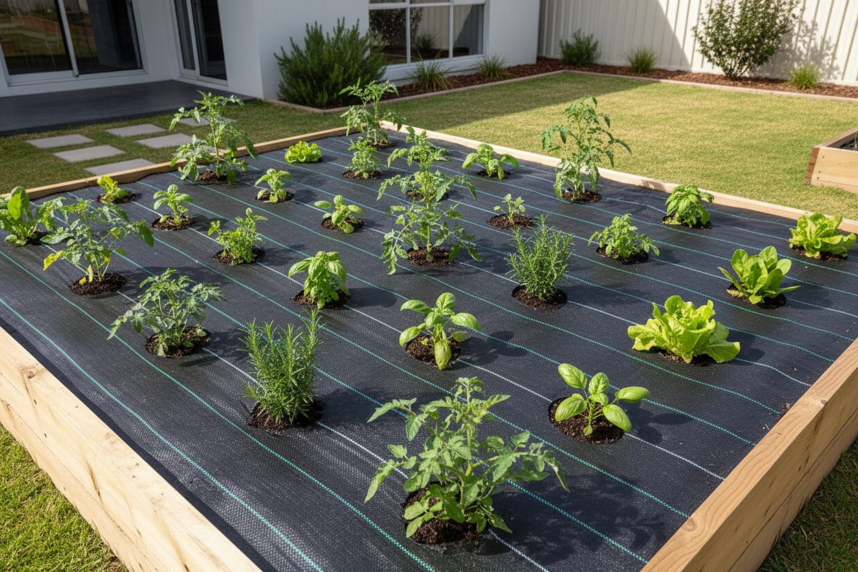 Lambu Weed Mat 1.83mx50m Plant Control Weed Mat Pebbles Gravel Woven Fabric