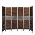 Levede Room Divider 6 Panel Folding Brown-2006732941086035969