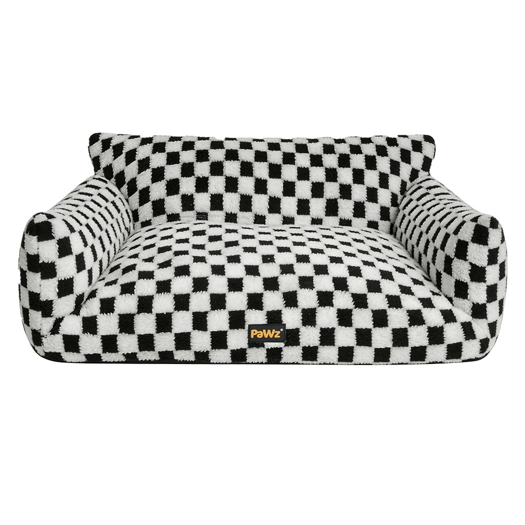 Pawz Pet Bed Plush Checkered Dog Bed Washable Cat Bed-2018816715483385857