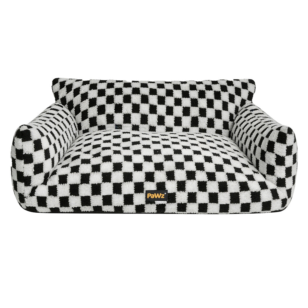 Pawz Pet Bed Plush Checkered Dog Bed Washable Cat Bed-2018816715483385857