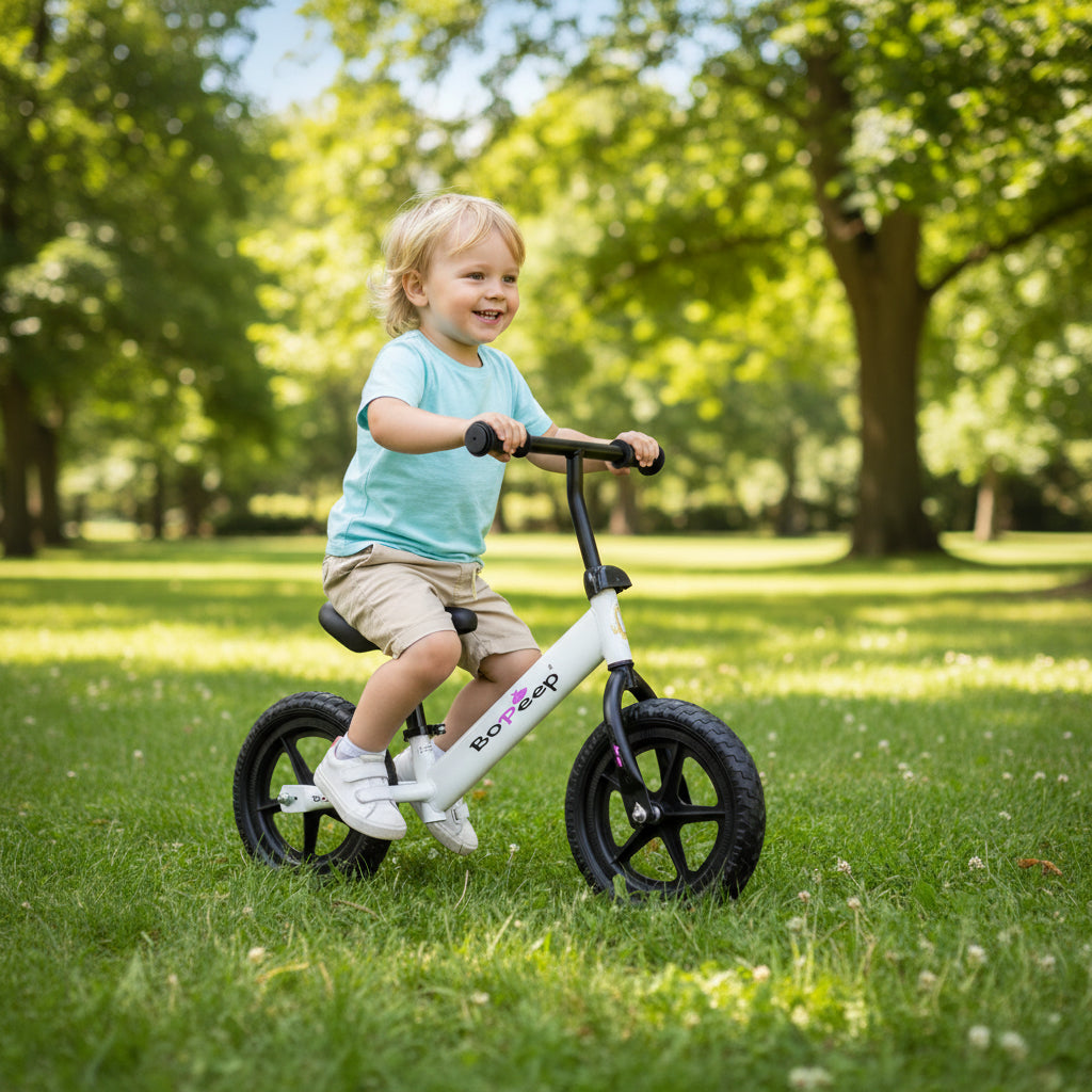 BoPeep Kids Balance Bike Ride On Toys White-2006733050679005185