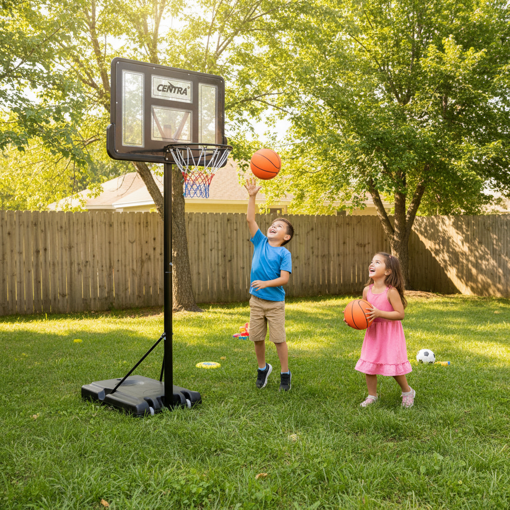 Centra Basketball Hoop Stand Portable 1.3-3.05m Height Adjustable Net Ring Adult