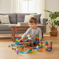 Kids 154Pcs Magnetic Tiles Blocks Railcar Building Toys STEM Children Gift Play