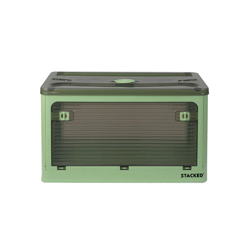 55L Storage Boxes Stackable Container M Green Medium-2018816677772398593