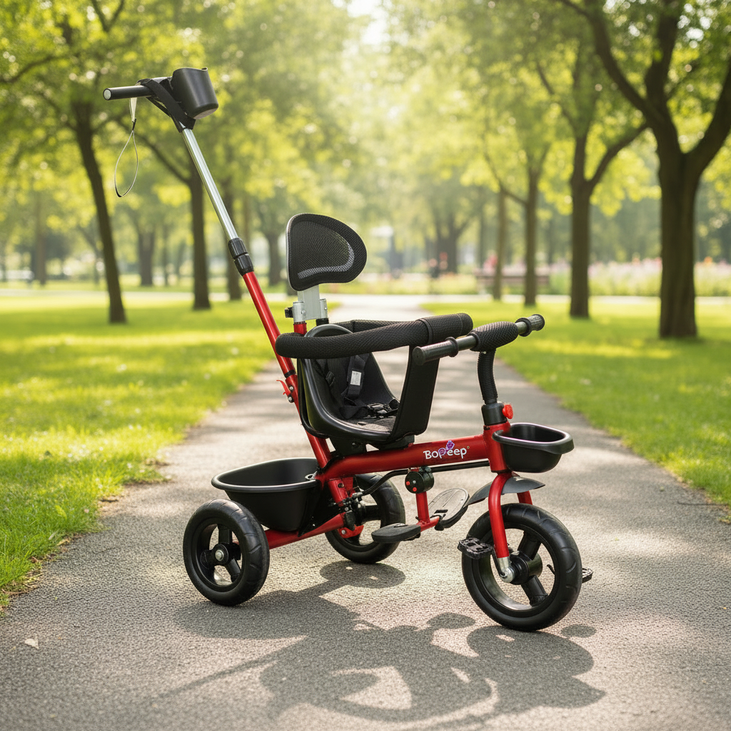 Bopeep Kids Tricycle Ride On Trike Toddler Balance Bike Prams Stroller Black