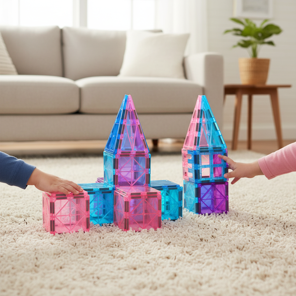 Bopeep Magnetic Tiles Blocks Frozen Toys Building Play for Kids STEM 100Pcs