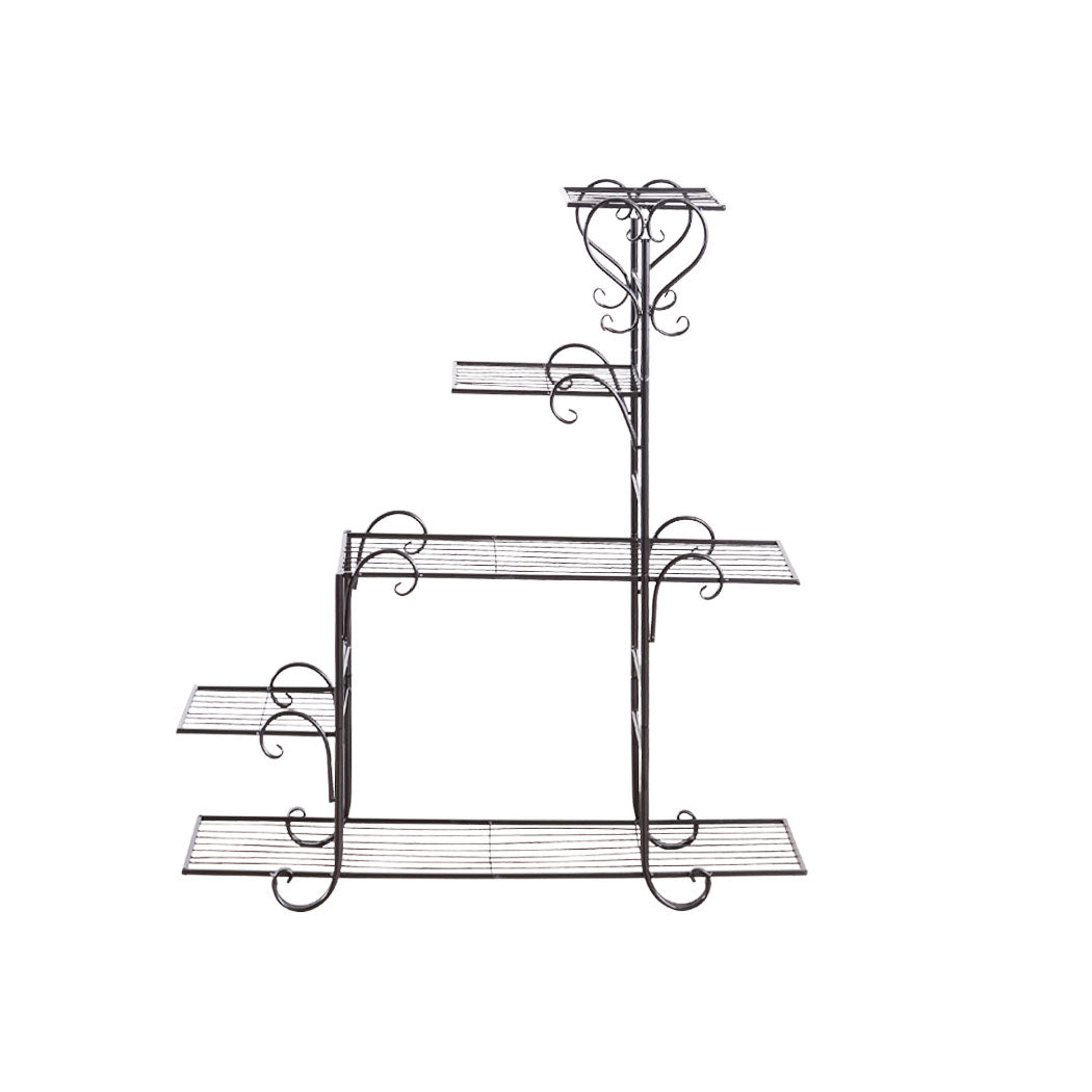 Levede Plant Stand Outdoor Indoor Metal Black-2018816719711244289