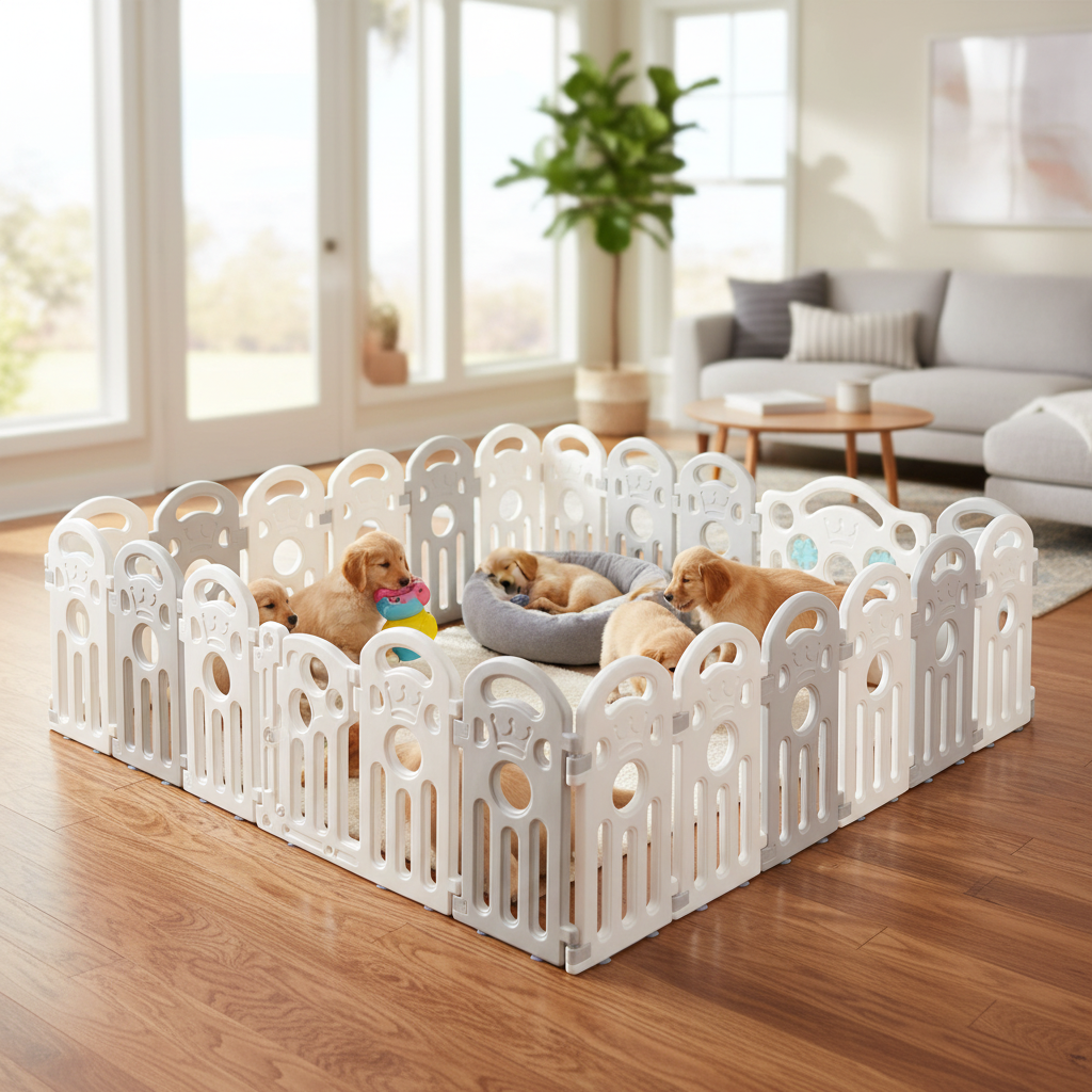 Bopeep Kids Playpen Baby Safety Gate Toddler Fence Child Play Game Toy 22 Grey