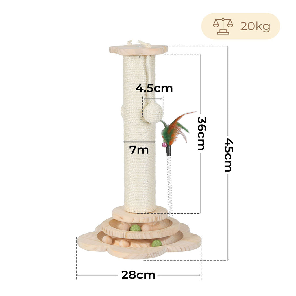 Pawz Cat Scratcher Wooden Scratching Post-2006732788295929858