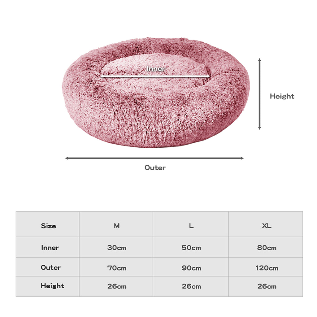 PaWz Pet Bed Memory Foam Dog Donut Pink Large-2018816842675654658