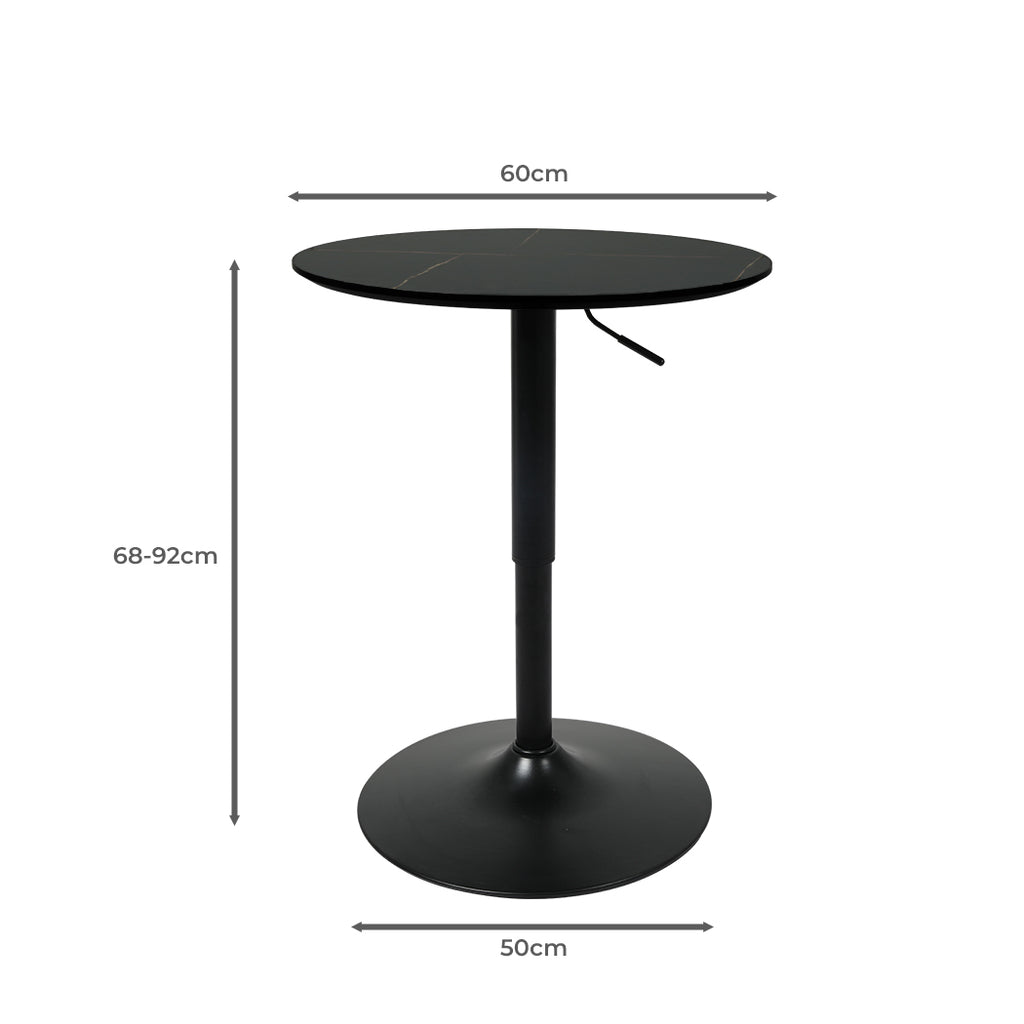Levede Bar Table Swivel Gas Lift Counter Black-2018816854079967234