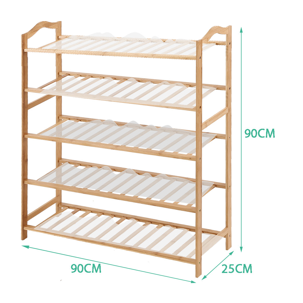 Levede Shoe Rack Bamboo Storage Wooden-2006733143142436866