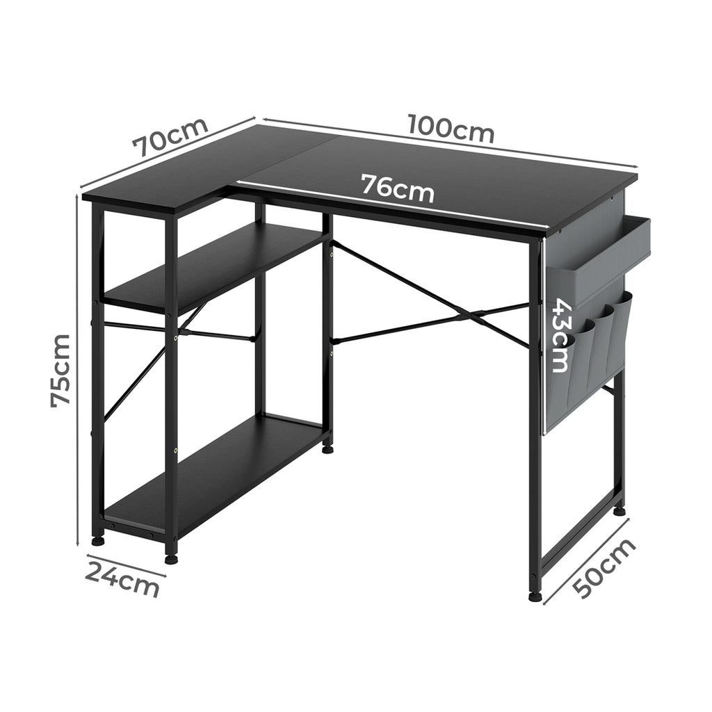Levede L-shaped Gaming Computer Desk Corner Table Home-2018816765194276866