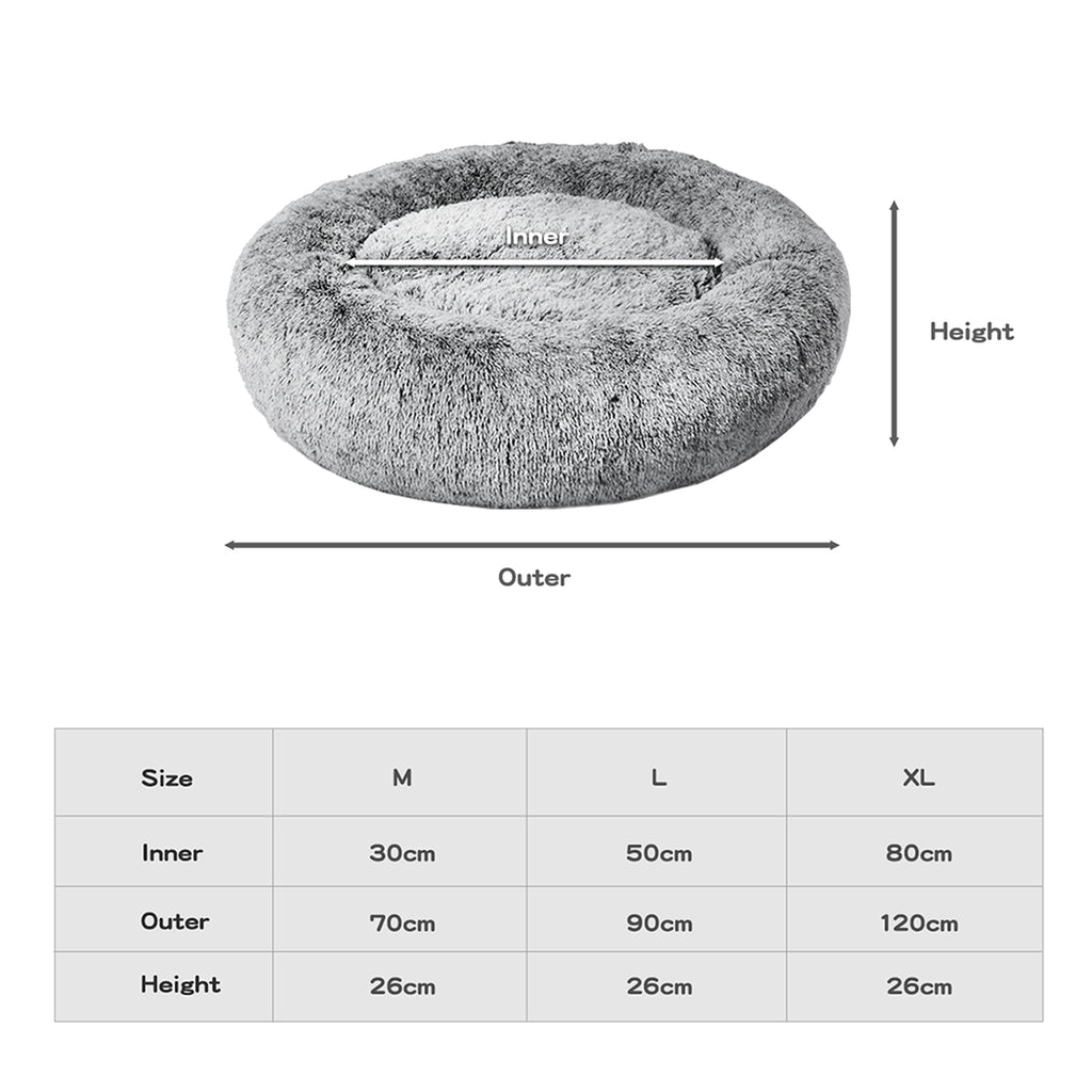 PaWz Pet Bed Memory Foam Dog Donut Charcoal Large-2018816840372981762