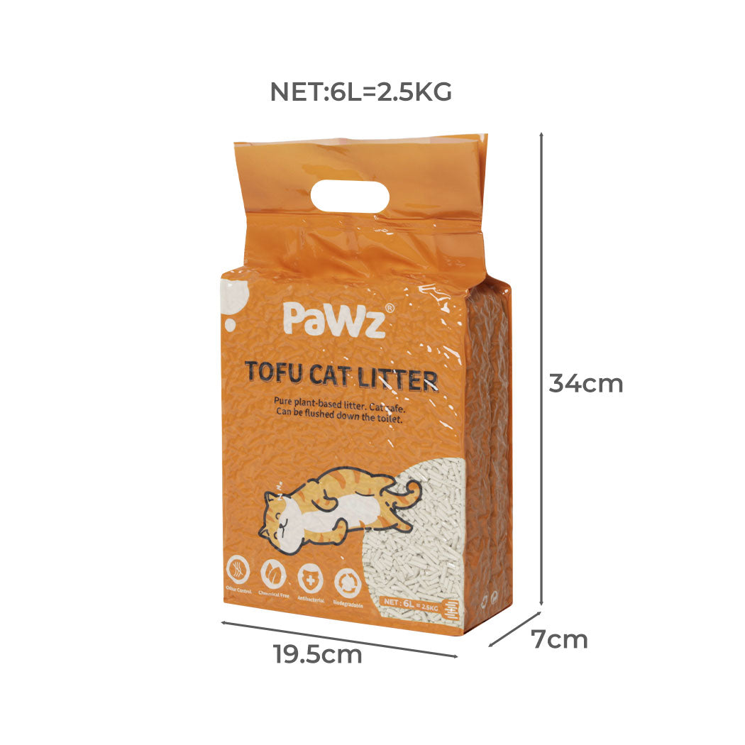 PaWz 2.5kg Tofu Cat Litter Clumping Natural-2029387231701110786