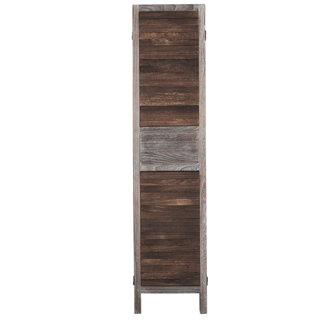 Levede Room Divider 6 Panel Folding Brown-2006732941086035972