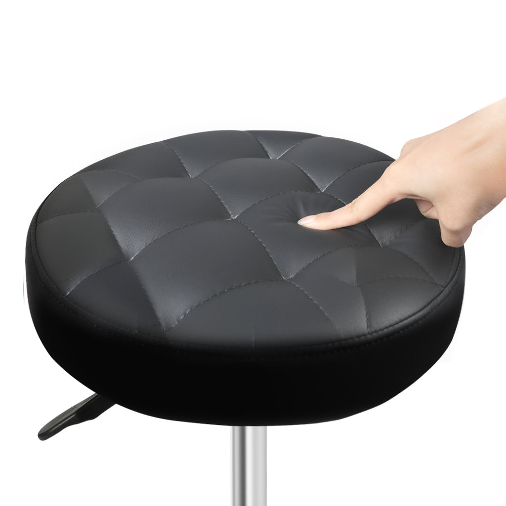 Levede 2x Rolling Bar Stool Swivel Salon SPA Chair Black-2018816822190673924