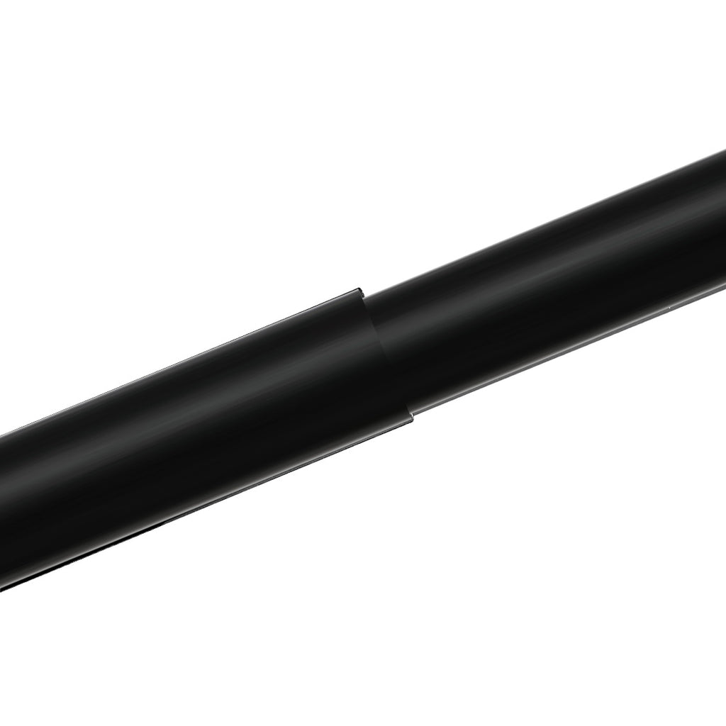 Marlow Black Curtain Rod Steel Quiet Rail Pole Pommel Set Extendable-2018816719925153797