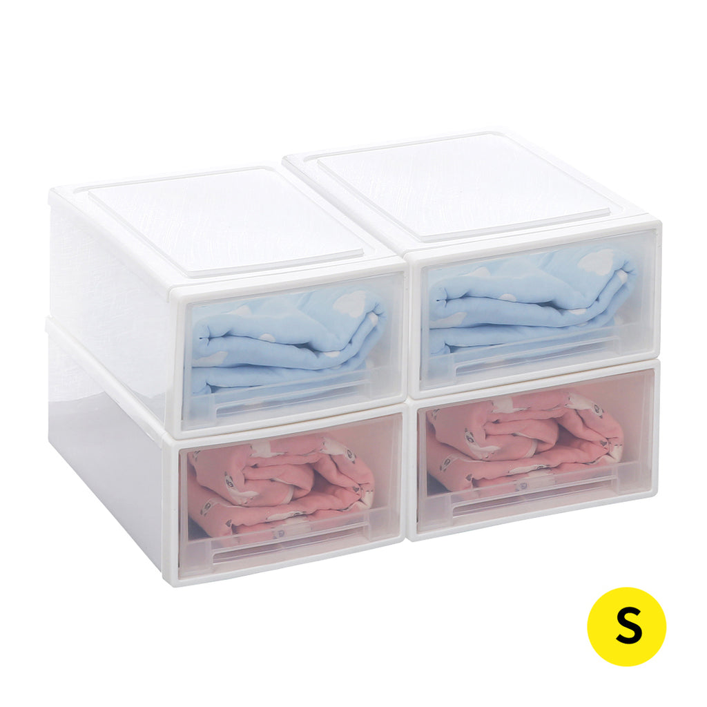 Plastic Storage Drawers Stackable Containers S 4PK Small-2006733024653348864
